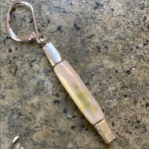 Anne Marie Chagnon Silver and Cream Earrings